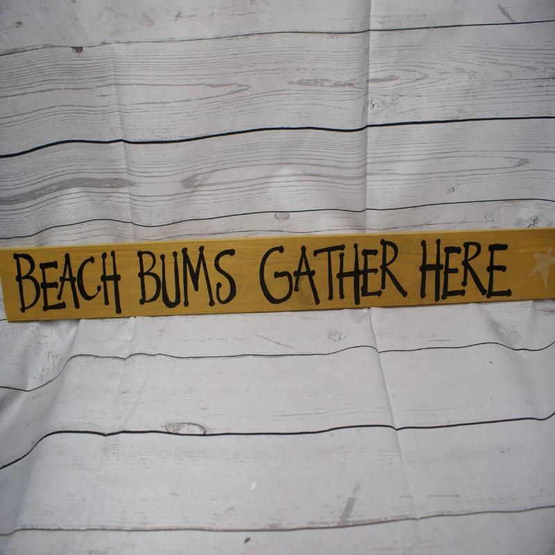 Beach Bums Gather Here Sign