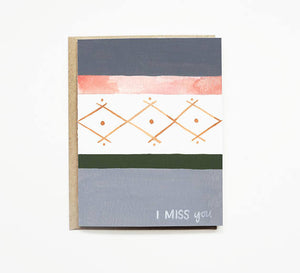 Patterned Throw, Miss You Card