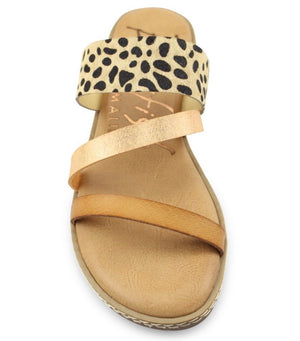 Blowfish Sand and Leopard Strapped Sandal