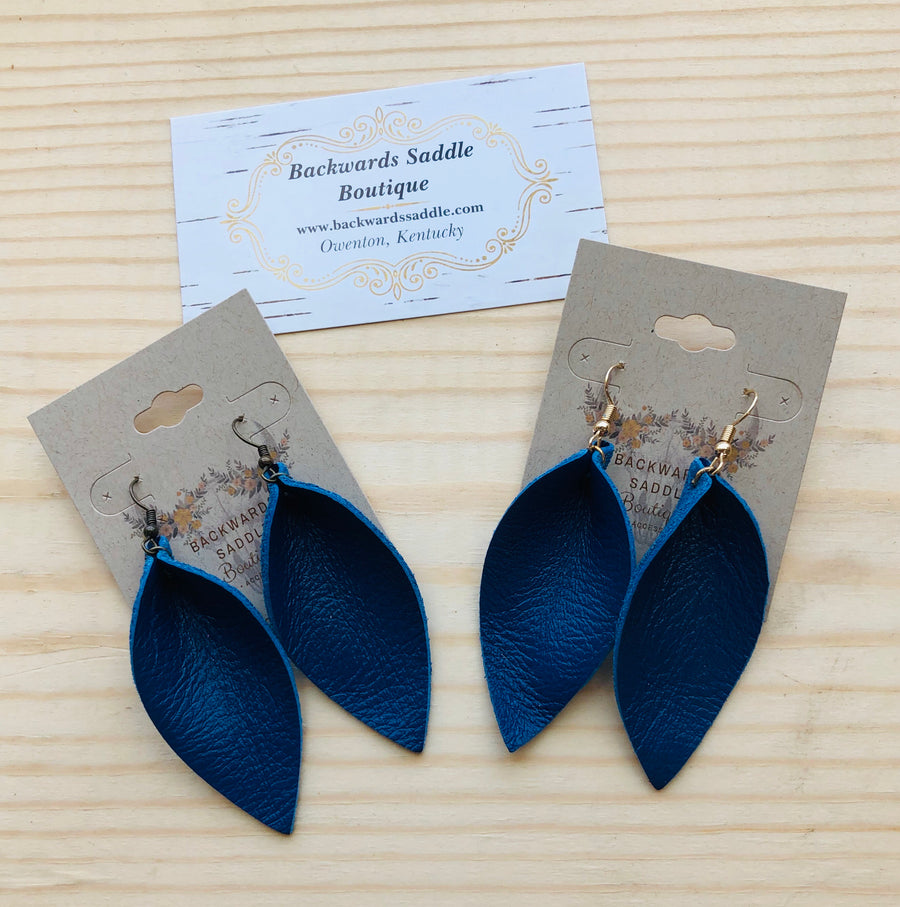 Royal Blue Basic Petal Earrings