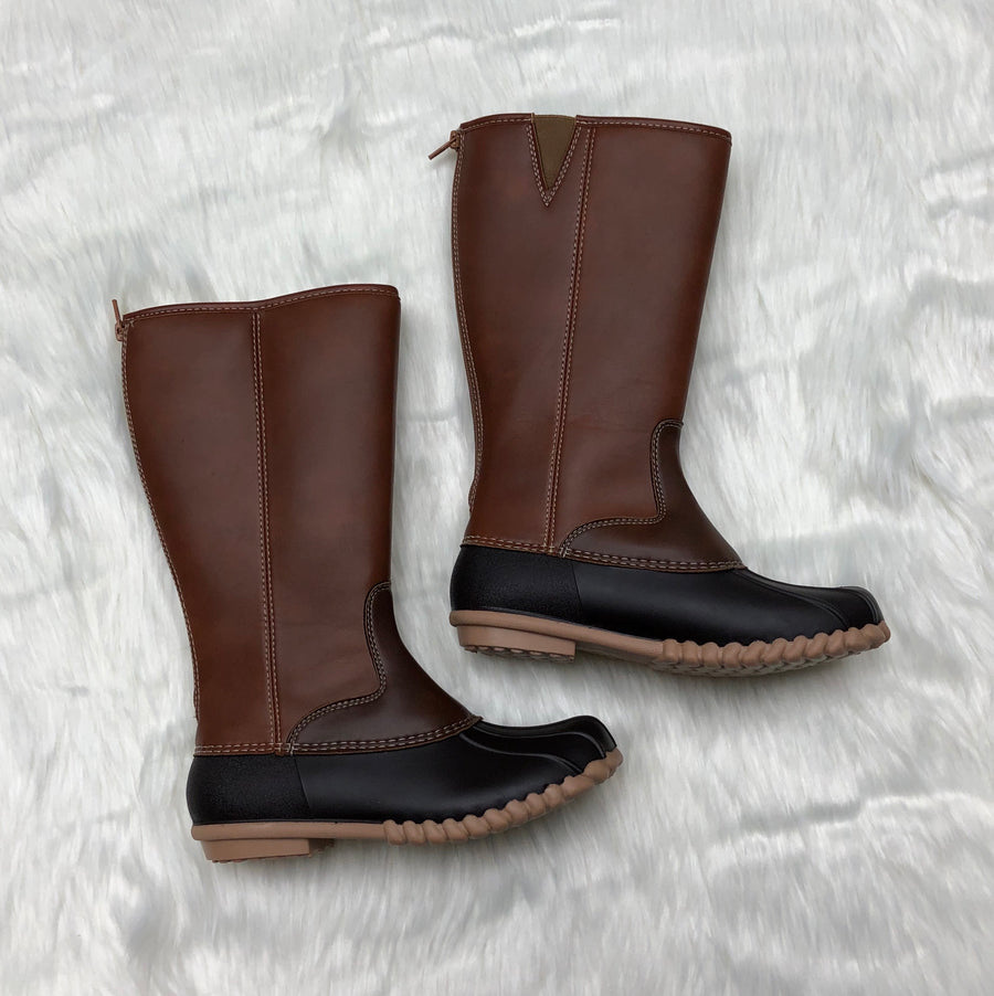 Brown Combo Tall Winter Boot