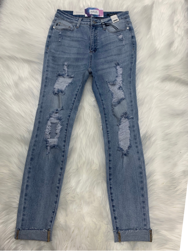 Judy Blue Destroyed HW skinny jeans