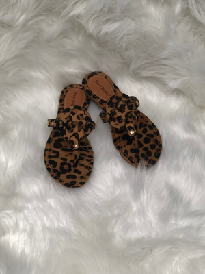 Leopard medallion sandal
