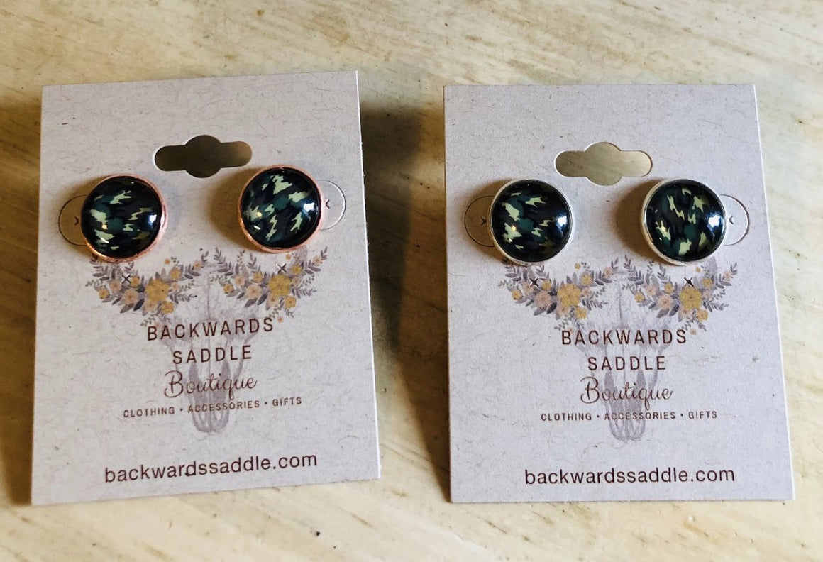 Camo stud Earrings