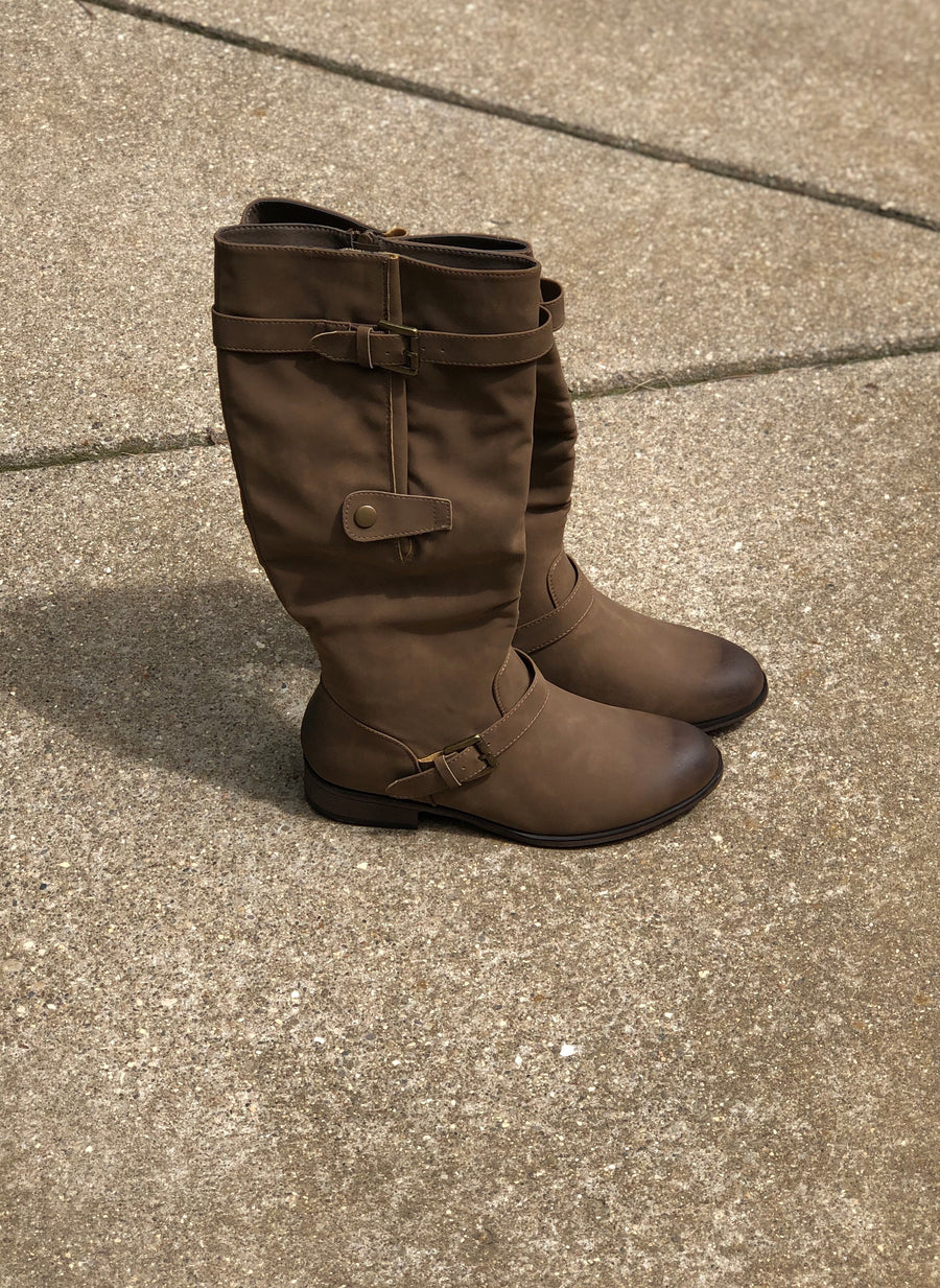 Taupe Tall Riding Boot