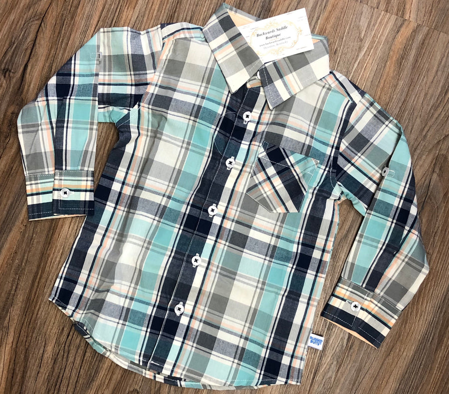 David Plaid Button Down