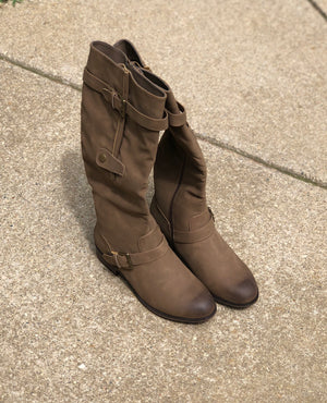 Taupe Tall Riding Boot
