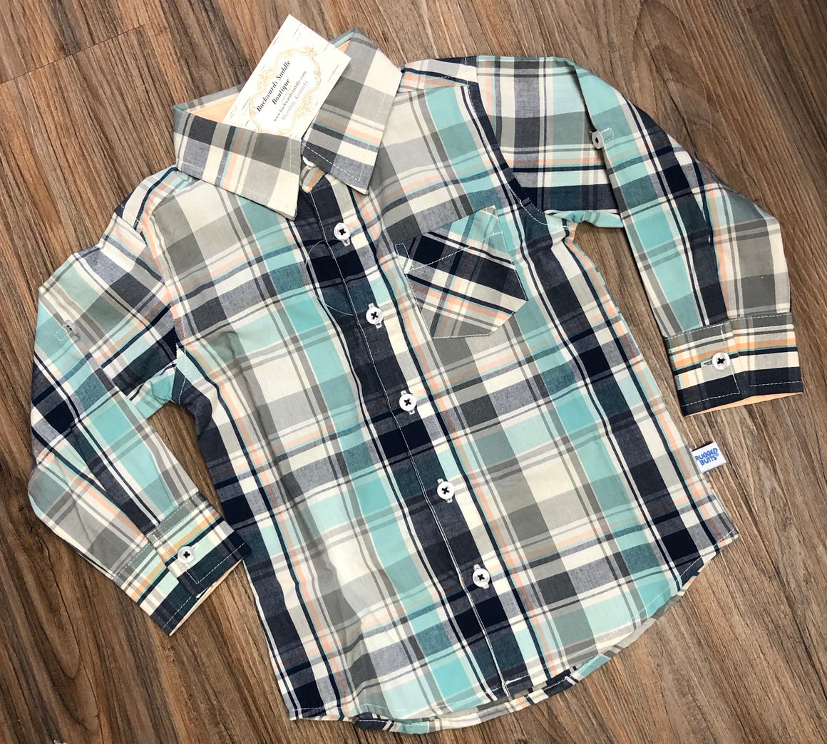 David Plaid Button Down