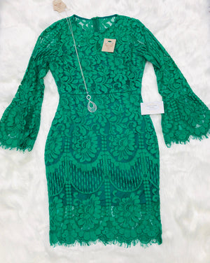 Long sleeve crochet dress