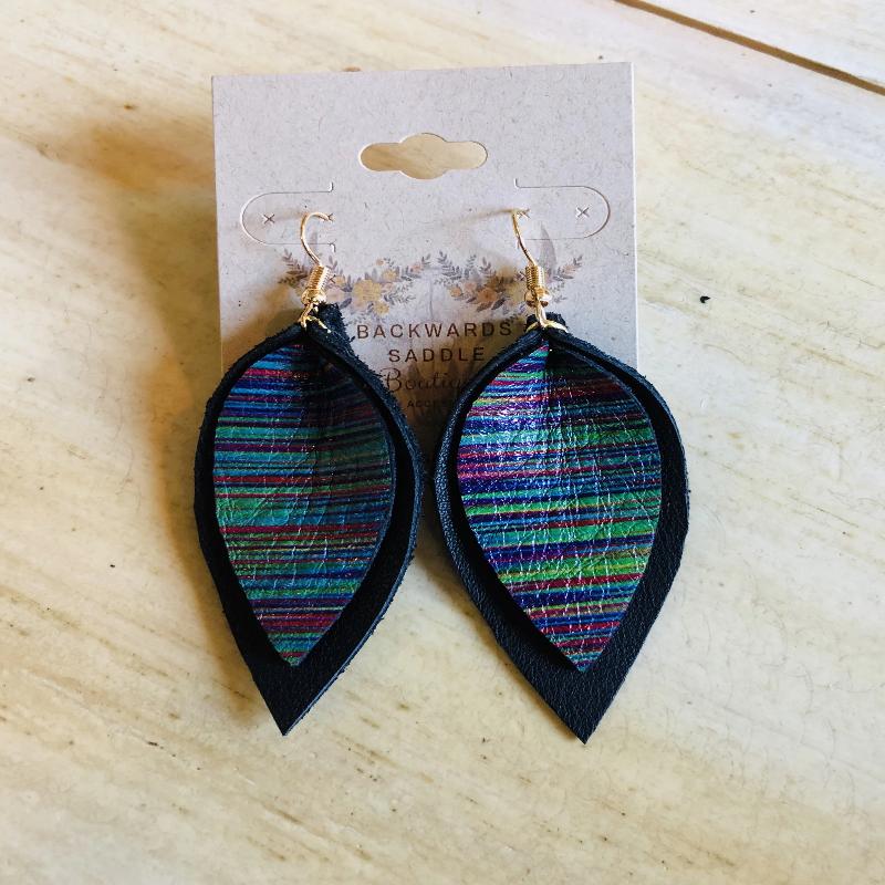 Colored Layer Petal Earrings